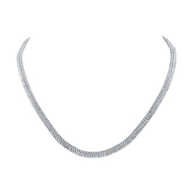 Radiant Elegance: 14kt White Gold Diamond Pendant Necklace - Splendid Jewellery