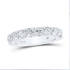 Radiant Elegance: 14kt White Gold Diamond Single Row Band Ring - Splendid Jewellery