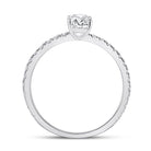 Radiant Elegance: 14kt White Gold Emerald Diamond Solitaire Bridal Wedding Engagement Ring 1 Cttw - Splendid Jewellery