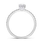 Radiant Elegance: 14kt White Gold Emerald Diamond Solitaire Bridal Wedding Engagement Ring 1 Cttw - Splendid Jewellery