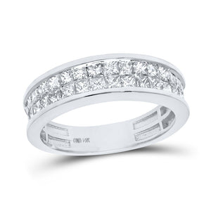 Radiant Elegance | 14kt White Gold Princess Diamond Band Ring 1 - 1/4 Cttw | Splendid Jewellery - Splendid Jewellery