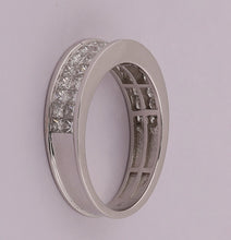 Load image into Gallery viewer, Radiant Elegance | 14kt White Gold Princess Diamond Band Ring 1 - 1/4 Cttw | Splendid Jewellery - Splendid Jewellery