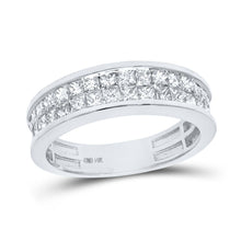 Load image into Gallery viewer, Radiant Elegance | 14kt White Gold Princess Diamond Band Ring 1 - 1/4 Cttw | Splendid Jewellery - Splendid Jewellery