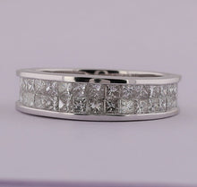Load image into Gallery viewer, Radiant Elegance | 14kt White Gold Princess Diamond Band Ring 1 - 1/4 Cttw | Splendid Jewellery - Splendid Jewellery