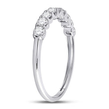 Load image into Gallery viewer, Radiant Elegance: 14kt White Gold Women's Round Diamond Anniversary Wedding Band - Splendid Jewellery