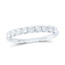 Load image into Gallery viewer, Radiant Elegance: 14kt White Gold Women's Round Diamond Anniversary Wedding Band - Splendid Jewellery