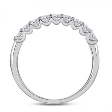Load image into Gallery viewer, Radiant Elegance: 14kt White Gold Women's Round Diamond Anniversary Wedding Band - Splendid Jewellery