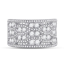Load image into Gallery viewer, Radiant Elegance: 14kt White Gold Womens Round Diamond Right Hand Cocktail Ring 1 - 3/4 Cttw - Splendid Jewellery