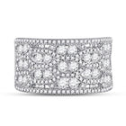 Radiant Elegance: 14kt White Gold Womens Round Diamond Right Hand Cocktail Ring 1 - 3/4 Cttw - Splendid Jewellery