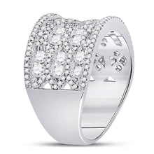 Load image into Gallery viewer, Radiant Elegance: 14kt White Gold Womens Round Diamond Right Hand Cocktail Ring 1 - 3/4 Cttw - Splendid Jewellery