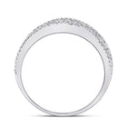 Radiant Elegance: 14kt White Gold Womens Round Diamond Right Hand Cocktail Ring 1-3/4 Cttw - Side View