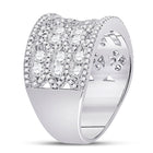 Radiant Elegance: 14kt White Gold Womens Round Diamond Right Hand Cocktail Ring 1-3/4 Cttw - Second Side View