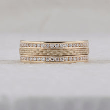 Load image into Gallery viewer, Radiant Elegance: 14kt Yellow Gold Mens Round Diamond Wedding Band Ring 1/2 Cttw - Splendid Jewellery