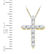 Load image into Gallery viewer, Radiant Faith: 10kt Yellow Gold Diamond Cross Pendant  Side View from Splendid Jewellery