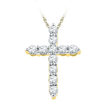 Load image into Gallery viewer, Radiant Faith: 10kt Yellow Gold Diamond Cross Pendant - Splendid Jewellery