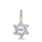 Radiant Faith: 10kt Yellow Gold Diamond Magen David Star Pendant - Splendid Jewellery