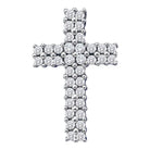 Radiant Faith: 14kt White Gold Diamond Cross Pendant - Splendid Jewellery