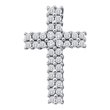 Load image into Gallery viewer, Radiant Faith: 14kt White Gold Diamond Cross Pendant - Splendid Jewellery