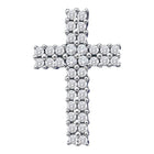 Radiant Faith: 14kt White Gold Diamond Cross Pendant - Splendid Jewellery