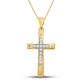 Radiant Faith Diamond Cross Pendant  Top View from Splendid Jewellery