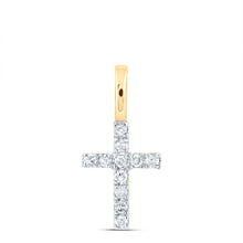 Load image into Gallery viewer, Radiant Faith Diamond Cross Pendant  Top View from Splendid Jewellery