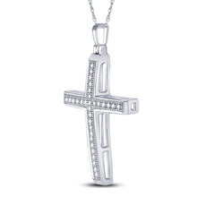 Load image into Gallery viewer, Radiant Faith Diamond Cross Pendant  Side View from Splendid Jewellery