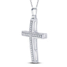 Radiant Faith Diamond Cross Pendant  Side View from Splendid Jewellery