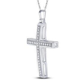 Radiant Faith Diamond Cross Pendant  Side View from Splendid Jewellery