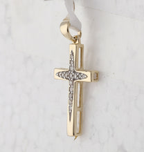 Load image into Gallery viewer, Radiant Faith Diamond Cross Pendant  Side View from Splendid Jewellery