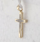 Radiant Faith Diamond Cross Pendant  Side View from Splendid Jewellery