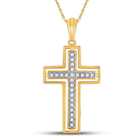 Radiant Faith Diamond Cross Pendant  Top View from Splendid Jewellery