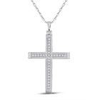 Radiant Faith Diamond Cross Pendant  Top View from Splendid Jewellery