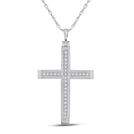 Radiant Faith Diamond Cross Pendant  Top View from Splendid Jewellery
