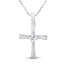 Load image into Gallery viewer, Radiant Faith Diamond Cross Pendant  Top View from Splendid Jewellery
