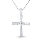 Radiant Faith Diamond Cross Pendant  Top View from Splendid Jewellery