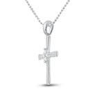 Radiant Faith Diamond Cross Pendant  Side View from Splendid Jewellery