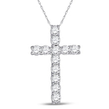 Load image into Gallery viewer, Radiant Faith Diamond Cross Pendant  Top View from Splendid Jewellery