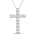 Radiant Faith Diamond Cross Pendant  Top View from Splendid Jewellery