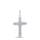 Radiant Faith Diamond Cross Pendant in 10kt White Gold - Splendid Jewellery