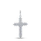 Radiant Faith Diamond Cross Pendant in 10kt White Gold - Splendid Jewellery