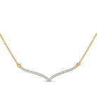 Radiant Glow 10kt Yellow Gold Diamond Bar Necklace - Splendid Jewellery