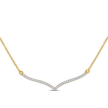 Load image into Gallery viewer, Radiant Glow 10kt Yellow Gold Diamond Bar Necklace - Splendid Jewellery