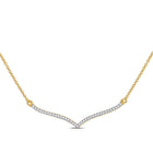 Radiant Glow 10kt Yellow Gold Diamond Bar Necklace - Splendid Jewellery