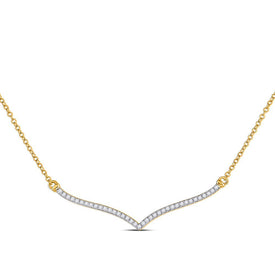 Radiant Glow 10kt Yellow Gold Diamond Bar Necklace - Splendid Jewellery