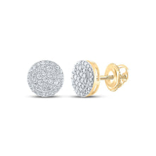 Load image into Gallery viewer, Radiant Glow 10kt Yellow Gold Diamond Cluster Earrings - Splendid Jewellery
