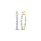 Radiant Glow 10kt Yellow Gold Diamond Hoop Earrings - Splendid Jewellery
