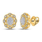 Radiant Glow: 10kt Yellow Gold Oval Diamond Earrings - Splendid Jewellery