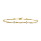 Radiant Glow: 10kt Yellow Gold Women's Round Diamond Fashion Bracelet 1 - 3/8 Cttw - Splendid Jewellery