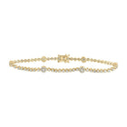 Radiant Glow: 10kt Yellow Gold Women's Round Diamond Fashion Bracelet 1 - 3/8 Cttw - Splendid Jewellery