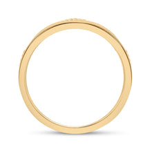 Load image into Gallery viewer, Radiant Glow 14kt Yellow Gold Men&#39;s Diamond Wedding Rope Band Ring 1/4 Cttw - Side View